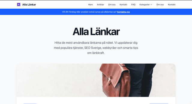 allalankar.se - länksida för Sverige med SEO-fokus